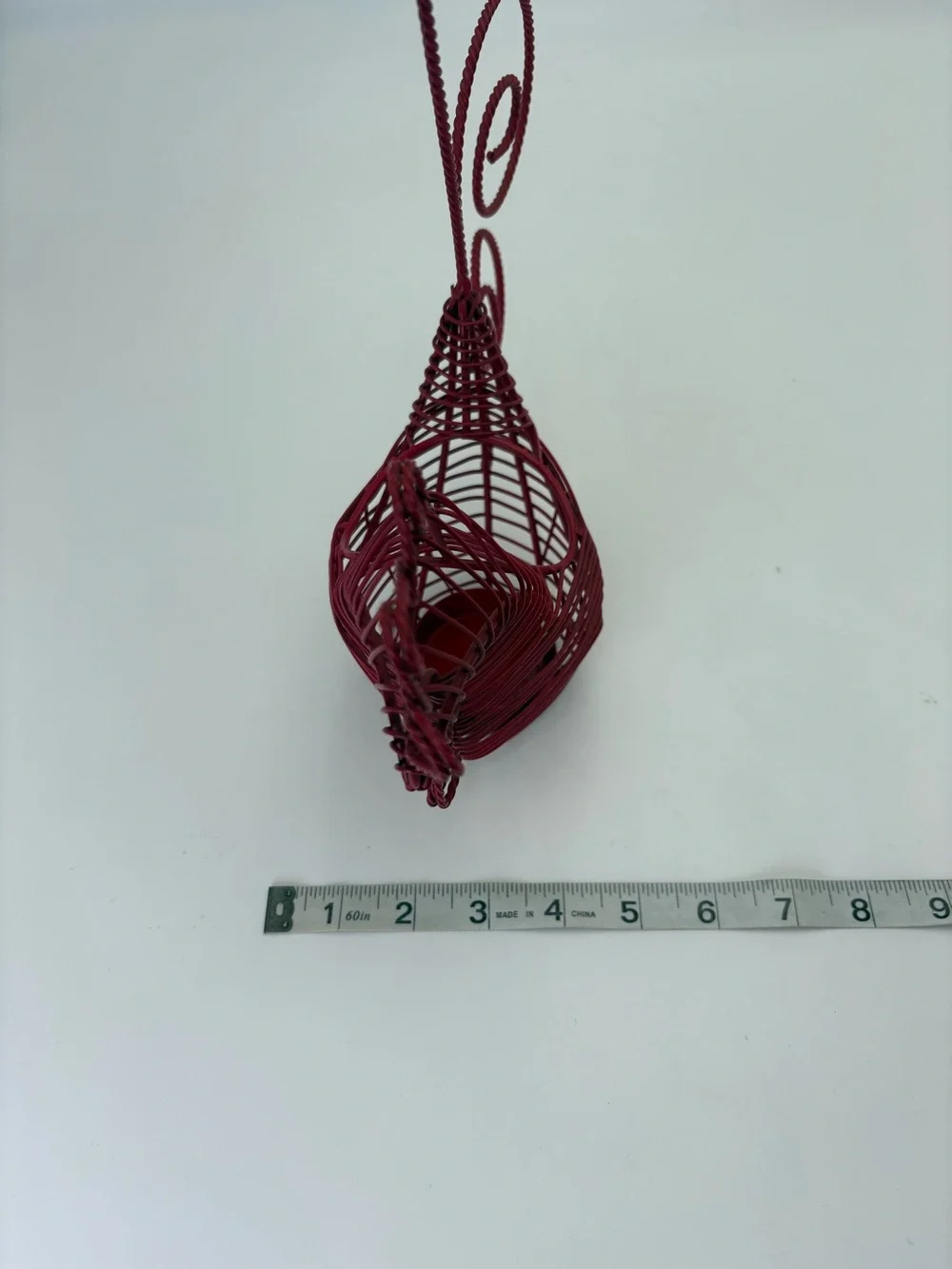 Red Wire Rooster Egg Basket